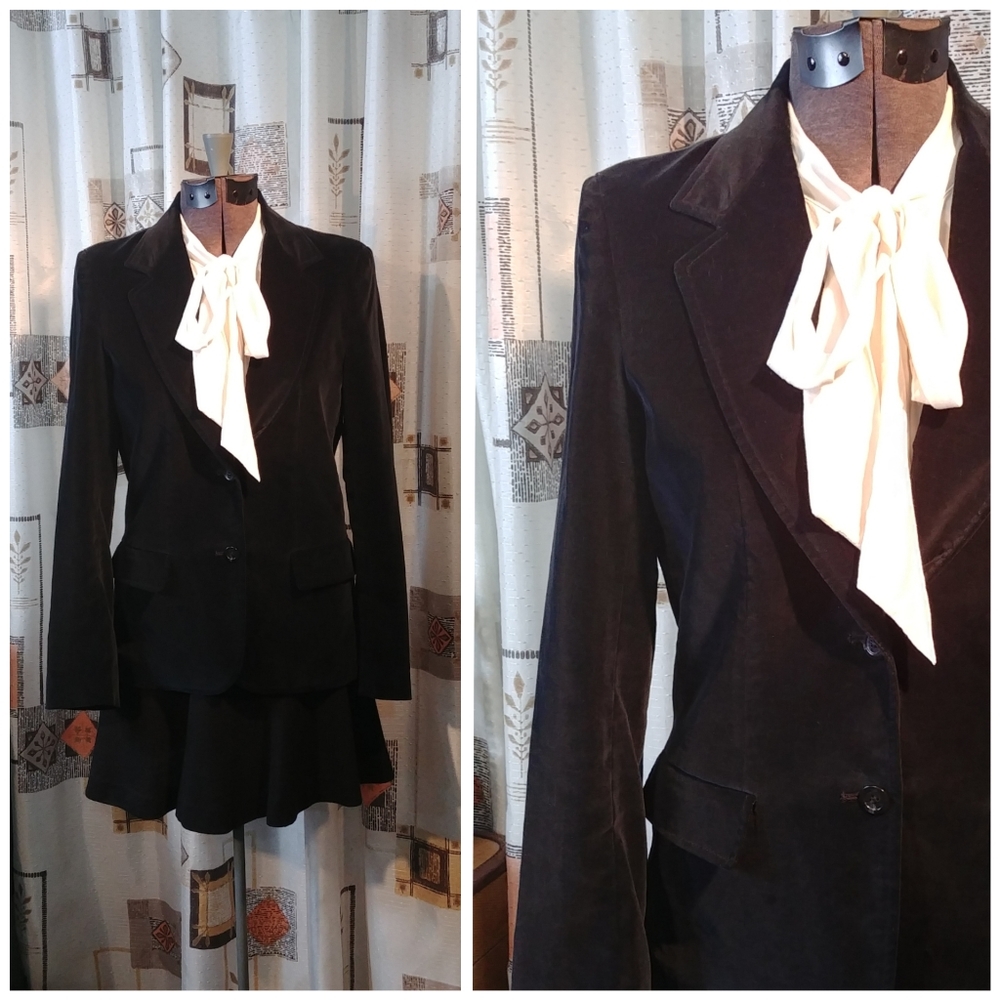 Vintage Black Velvet Blazer